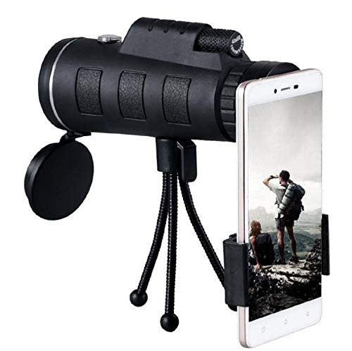 Telescopio Monoculare,40x60 HD BAK4 monocular telescope professionale potente canocchiale monoculare con clip per telefono e treppiede cellulare