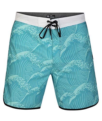 Hurley M Phantom Waves 18', Pantaloncini da Surf Uomo, Verde (Aurora Green), S
