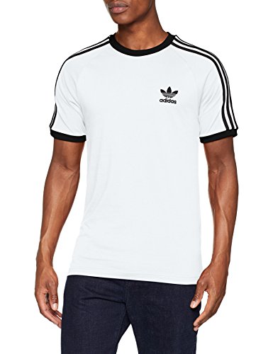 Adidas 3-Stripes, Maglietta Uomo, Bianco, XL