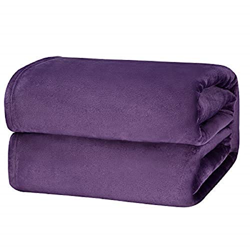 Bedsure Coperta Plaid di Pile Viola Coperta Grande 230x270 cm - Plaid da Divano Coperte Super Morbido