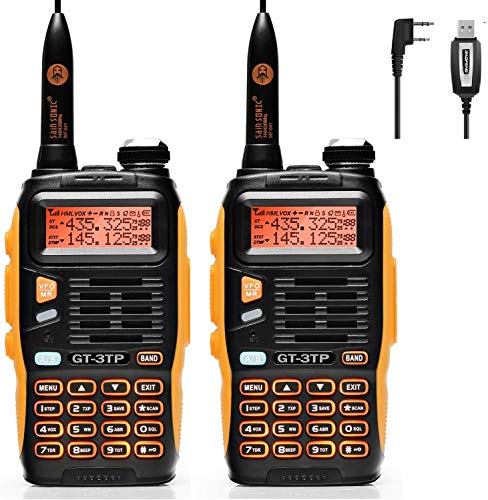 Baofeng GT di 3TP Mark III 8 W 2 m/70 cm UHF/VHF Dual Band mano dispositivo Radio (2 PCs with programming cable)