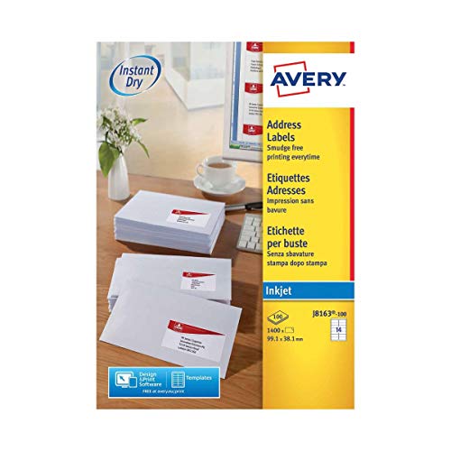 Avery White Address Label - Inkjet - J8163