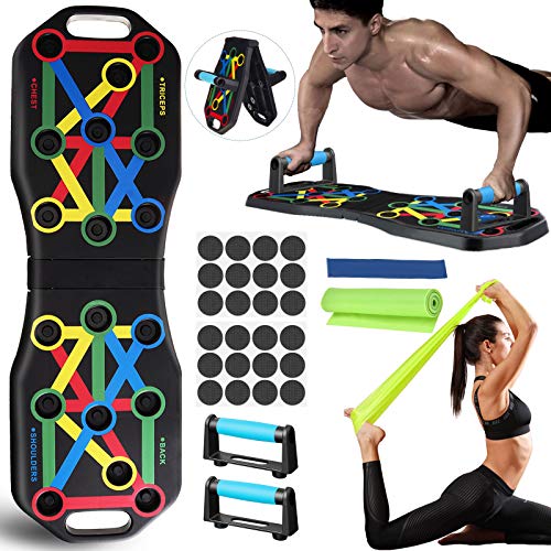 Jeteven - Push Up Board, 13 in 1 Push Up Rack Board Pieghevole e Multifunzione Attrezzature per Fitness per allenamento muscolare, per uso domestico