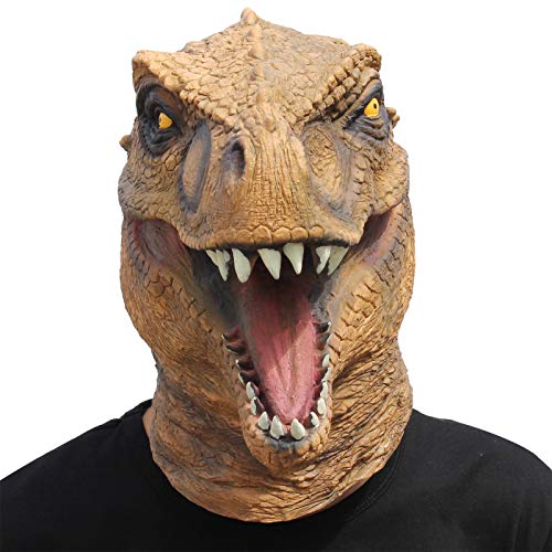 CreepyParty Festa in Costume di Halloween Maschera in Lattice a Testa di Animale Dinosauro