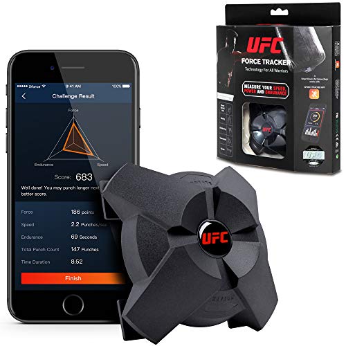 UFC Combat Strike Force Tracker, Dispositivo Intelligente per Sacco da Boxe: Misura velocità, Potenza e Resistenza. Unisex-Adulto, Nero, Taglia Unica