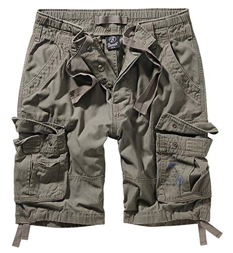 Brandit, Pure Vintage Shorts, pantaloncini vintage, in diversi colori, taglie dalla S alla 7XL oliva L