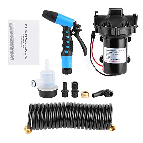 Kit pompa di lavaggio a cacciata della piattaforma | Kit pompa per la pulizia del ponte di lavaggio 12V 70 PSI Flusso di acqua di mare dolce 5,0 GPM 18,9 LPM per roulotte Rv Boat Marine Yacht