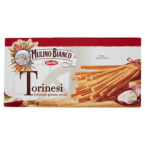 Mulino Bianco - Torinesi, Croccanti Grissini Stirati - 4 confezioni da 280 g [1120 g]