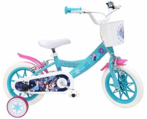 Denver Bike 17221 DISNEY FROZEN - Bicicletta per ragazze di 3-5 anni, Blu, Ruote 30,5 cm (12