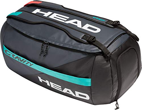 Head Gravity Sport Bag, Borsa da Tennis Unisex-Adulti, Nero/Teal, Taglia Unica