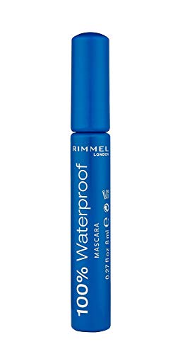 Rimmel London Mascara 100% Waterproof, Mascara Waterproof Lunga Durata, Black/Nero, 8 ml