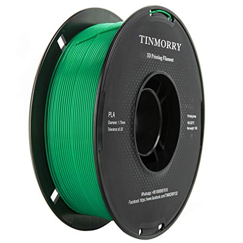 PLA Filamento 1,75 mm Verde, TINMORRY Materiali Filamenti per Stampa 3D, 1 kg Spool