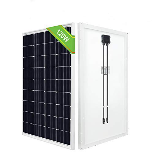 ECO-WORTHY Pannello solare 12V, pannello solare tie-off 120W off, modulo mono ad alta efficienza per camper carica camper rimorchio batteria