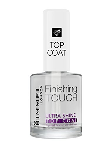 Rimmel London Top Coat Ultra Shine Finishig Touch ad Asciugatura Rapida per Smalto Unghie, Trasparente, 12 ml