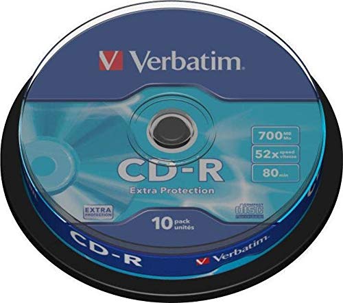 Verbatim CD-R 80MIN Datalife Extra Protection - Confezione da 10