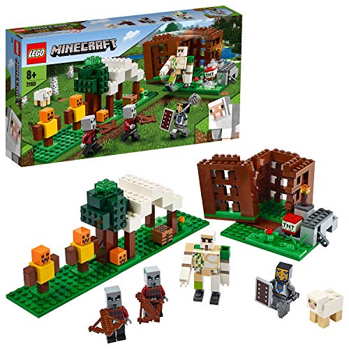 LEGO- Minecraft L'avamposto del Saccheggiatore Set di Costruzioni per Ragazzi +8 Anni e Tutti Gli Appassionati, Multicolore, 21159