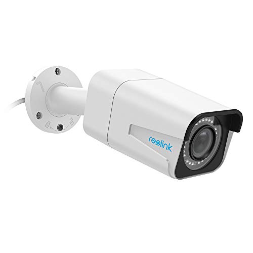 REOLINK 5MP Super HD Videocamera Sorveglianza Autofocus con 4X Zoom Ottico, Telecamera Esterno IP Poe Impermeabile con Visione Nottura IR, RLC-511