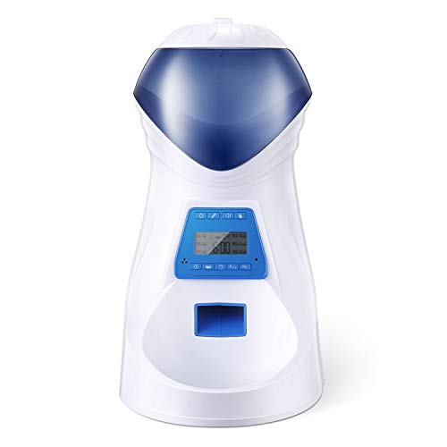 HoneyGuaridan A25 Pet Feeder Distributore Alimentatore Automatico elettronico con la Voce registrata e Timer programmabile, 6-pasti per i Cani (Grande, Medio e Piccolo) e Gatti