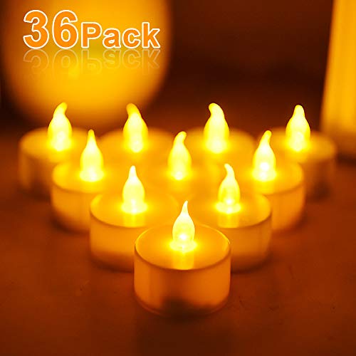 Candele a LED Candele Senza Fiamma Set di 36, Flameless LED Candles con a Batteria Luce Decorativa per Natale Matrimonio Casa Decorazioni, Feste, Compleanni, Valentino