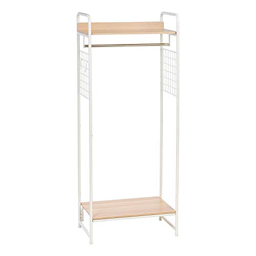 Iris Ohyama - armadio / cappotto rack sandracking con MDF e metallo legno e metallo accessori rack - Garment Rack PI-B4 - quercia bianca e leggera, 64 x 40 x 150 cm