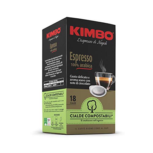 Kimbo Cialde Caffè Compostabili ESE Armonia 100% Arabica - 8 Pacchi da 18 Cialde (Totale 144 Cialde)