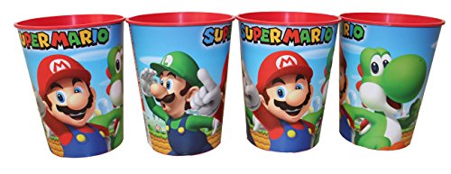 Set di 4 bicchieri per succo di frutta con soggetto “Super Mario Nintendo”
