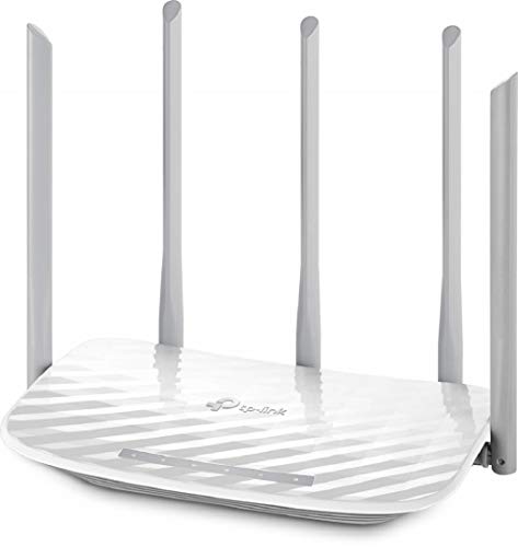 TP-Link C60 Archer - Router Wi-Fi AC1350 Dualband 450 Mbps 2.4 GHz e 867 Mbps 5 GHz, 5 Antenne, Parental Control e Rete Ospiti, Gestione APP Tether per IOS/Android, Bianco