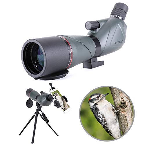 Cannocchiale 20-60X80 Impermeabile Birdwatching Telescopio monoculare HD con adattatore telefonico + Treppiede per tiro con l'arco, Safari Sightseeing, Stargazing, Camping
