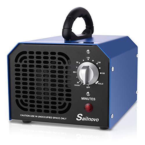 Sailnovo Generatore di Ozono, Purificatore d'Aria Ozono con Timer di 3 Ore, 6000mg / Ora Sterilizzatore a Ozono Disinfezione Dispositivo Ozono per Camera/Auto/Animali Domestici (6g)