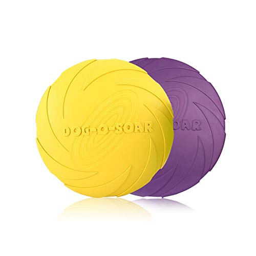 PETCUTE Frisbee per Cani Giochi con Cani Disc Frisbee Ultra Resistente 2 Pezzi ø 20 cm