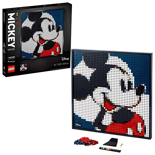 LEGO Art Disney's Mickey Mouse, Poster DIY, Decorazione Parete, Quadro Personalizzabile, Set per Adulti, 31202