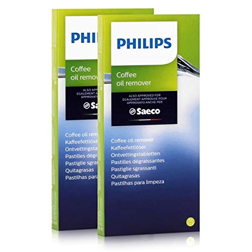 Philips Saeco CA6704/10, pastiglie sgrassanti per caffè, confezione da 2 pezzi con 6 pastiglie da 1,6 g cadauna
