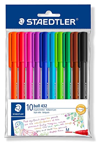 Staedtler 43235MPB10 Penne a sfera colori assortiti, confezione da 10, multicolore