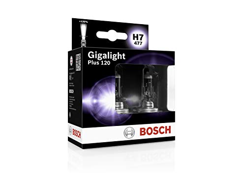 Bosch 1987301107 Lampadine Gigalight Plus 120 12V 55W H7, Set di 2