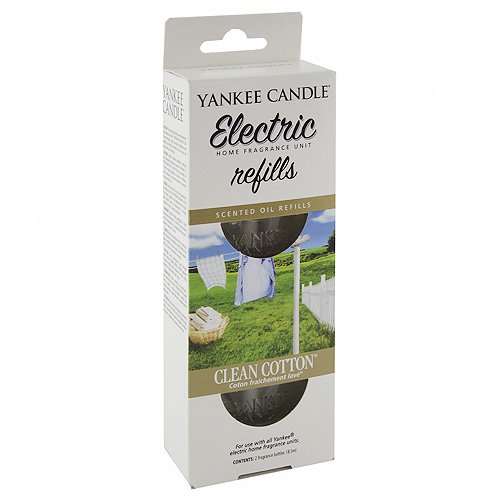 Yankee Candle 1226004E Clean Cotton diffusore Elettrico Doppio Confezione di Ricarica, Multicolore, 4.4x7x17 cm