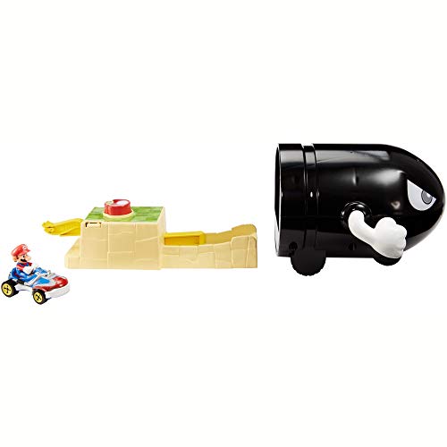 Hot Wheels- Mario Kart Playset Lanciatore Pallottolo Bill, Giocattolo per Bambini 5+ Anni, GKY54