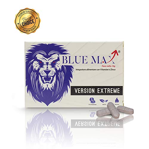 BlueMax® 2Generazione - Integratori Naturali Senza Ricetta - Super Energia E Aumento Concentrazione - Maca Peruviana Di Origine Naturale - Equivalente Originale 10 Pastiglie Gold Uomo Donna!