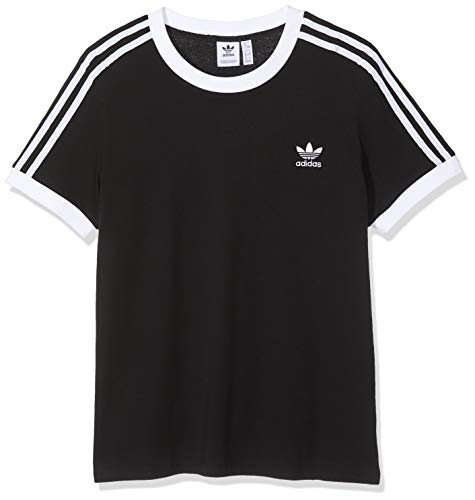 adidas 3 Stripes Tee, T-Shirts Donna, Black, 40