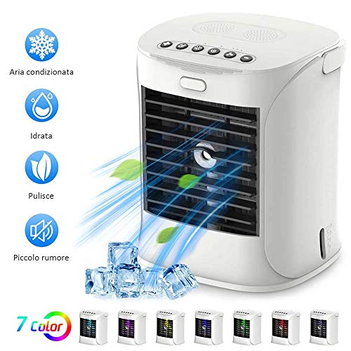 Climatizzatore Portatile, 3 in 1 Mini Raffreddatore D'aria per Casa Ufficio