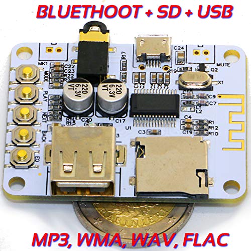 RICEVITORE AUDIO BLUETOOTH LETTORE SD CARD USB TF MP3, WMA, WAV, FLAC SCHEDA 5V