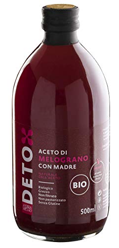 Aceto di Melograno Biologico con Madre Non Filtrato Non Pastorizzato Deto Andrea Milano - 500 ml