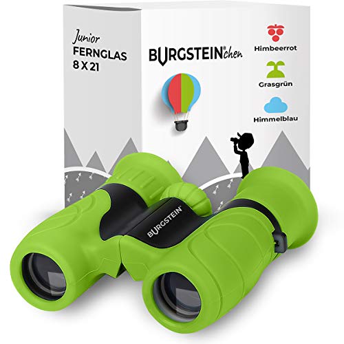 Burgstein® Binocolo Bambini 8x21 - Leggero Compatto, Kit Regalo per Piccoli esploratori da 4 a 10 Anni