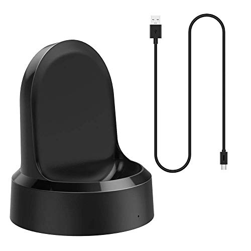 Simpeak Caricabatterie Compatibile per Samsung Gear S3/Gear S3 Frontier/Classic Wireless Caricatore Supporto Stand con Cavo USB