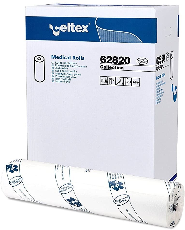 Celtex Collection Lenzuolino Medico Pura Cellulosa 2 Veli (60 X 62 Mt - Confezione Da 6 Rotoli