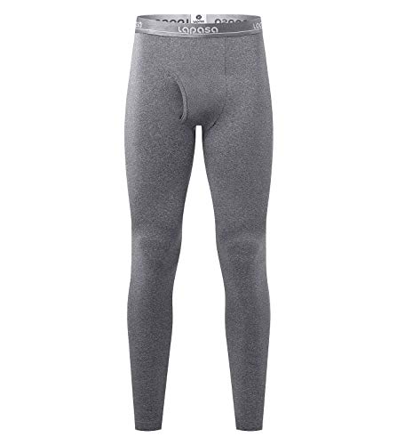 LAPASA Uomo Pantaloni Termici Pacco da 2 o 1 - Ti Tiene al Caldo Senza Stress- Intimo Invernale Lightweight M10 (Grigio Scuro(Pacco da 1), Large)