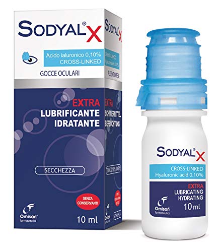 Sodyal X Gocce Oculari con Acido Ialuronico Cross-linkato, senza Conservanti - 10 ml