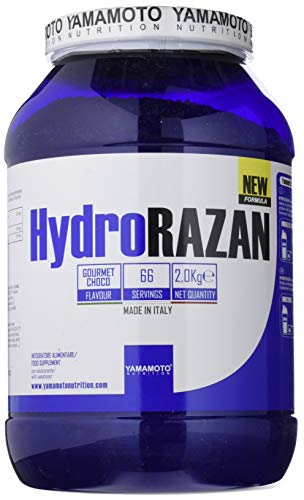 Yamamoto Nutrition Hydro RAZAN® new formula integratore alimentare a base di proteine del siero del latte idrolizzate Optipep® 90 con aggiunta di probiotici ed enzimi digestivi gusto Cioccolato 2000 g