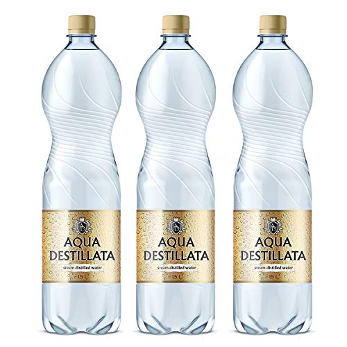 Acqua distillata 4,5 l (3 bottiglie x 1,5 l) 100% pura acqua distillata a vapore, TDS 000 ppm, senza BPA