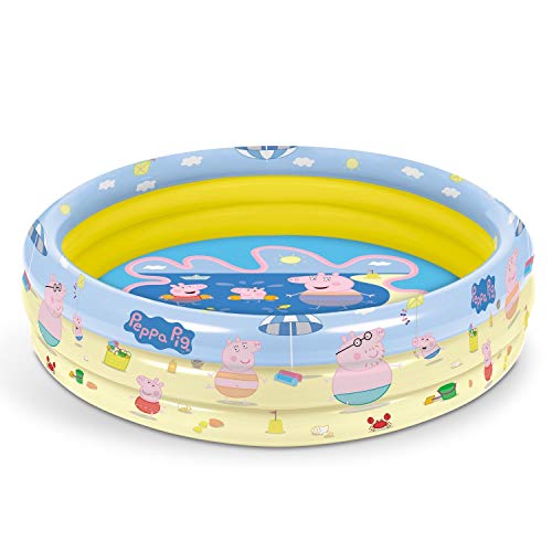 Mondo Toys - Peppa Pig | 3 Rings Pool - Piscina gonfiabile per bambini 3 anelli - diametro 100 cm - capacità 84 Lt. - 16642