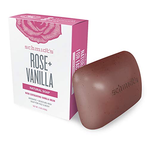 Schmidt's - Saponetta vegetale, confezione, 142 g, rosa e vaniglia